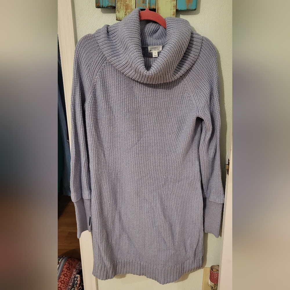 LAST CHANCE!! Market & Spruce Pale Blue Cowl Neck Sweater Dress
